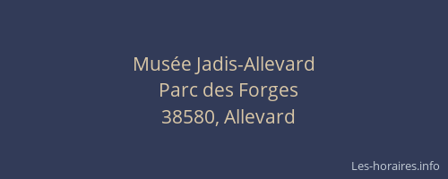 Mus&eacute;e Jadis-Allevard
