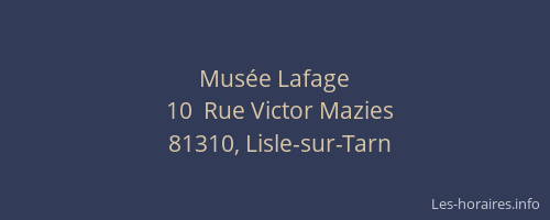 Musée Lafage