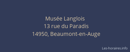 Musée Langlois