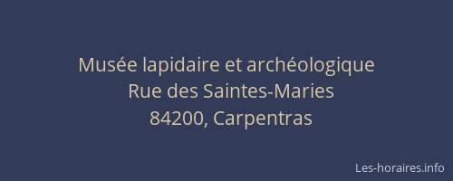 Musée lapidaire et archéologique