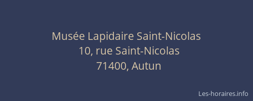 Musée Lapidaire Saint-Nicolas