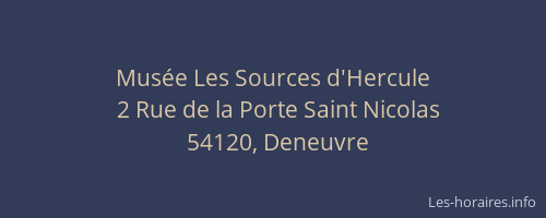 Mus&eacute;e Les Sources d'Hercule