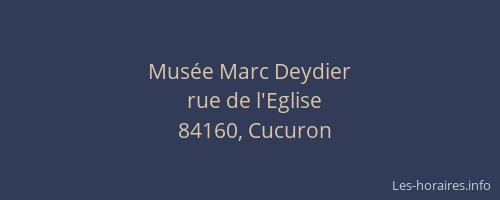 Musée Marc Deydier
