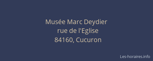 Mus&eacute;e Marc Deydier