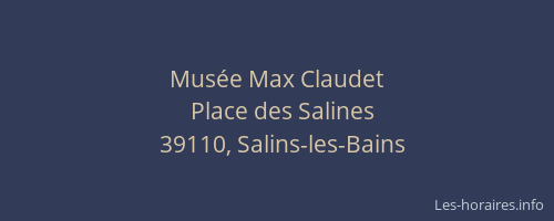 Musée Max Claudet