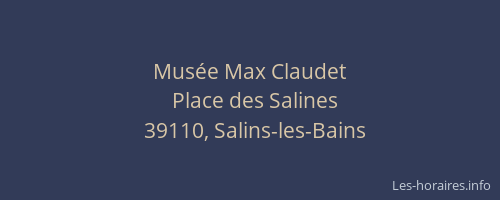 Mus&eacute;e Max Claudet