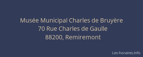 Mus&eacute;e Municipal Charles de Bruy&egrave;re