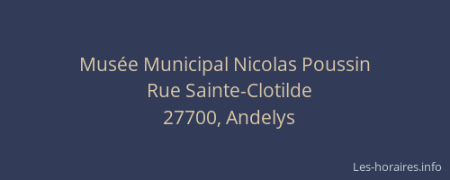 Mus&eacute;e Municipal Nicolas Poussin