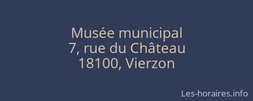 Mus&eacute;e municipal