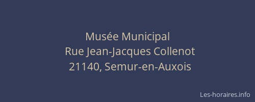 Mus&eacute;e Municipal