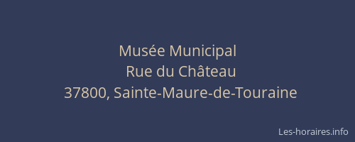 Mus&eacute;e Municipal