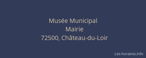 Mus&eacute;e Municipal
