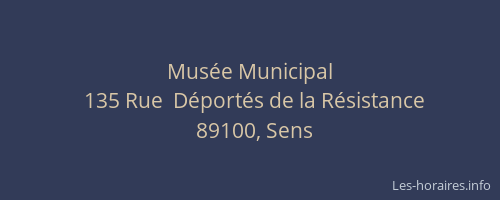 Mus&eacute;e Municipal