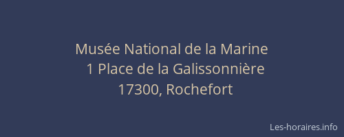 Mus&eacute;e National de la Marine