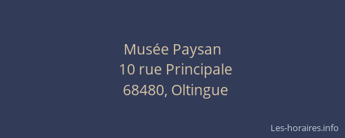 Musée Paysan