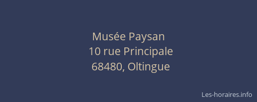 Mus&eacute;e Paysan