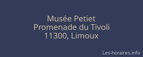 Mus&eacute;e Petiet