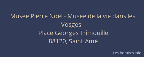 Mus&eacute;e Pierre No&euml;l - Mus&eacute;e de la vie dans les Vosges