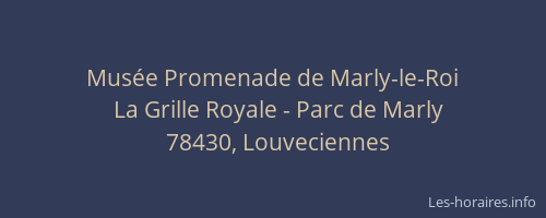 Musée Promenade de Marly-le-Roi