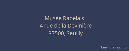 Mus&eacute;e Rabelais