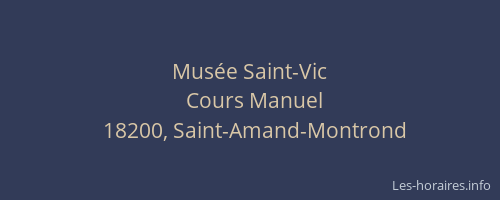 Musée Saint-Vic