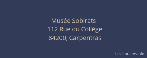 Mus&eacute;e Sobirats