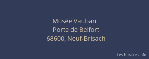 Mus&eacute;e Vauban