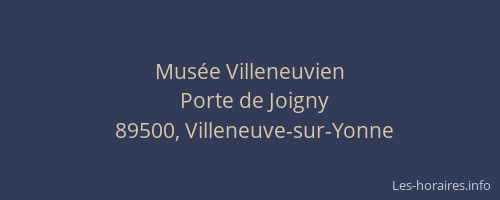 Mus&eacute;e Villeneuvien