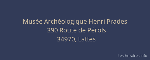 Musée Archéologique Henri Prades