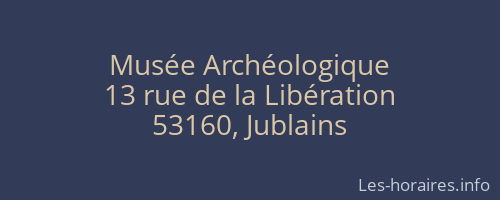 Musée Archéologique
