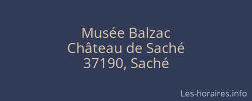 Musée Balzac