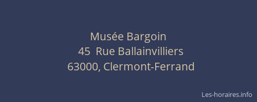 Musée Bargoin