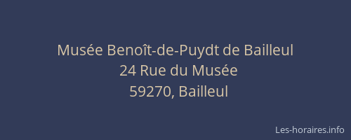 Musée Benoît-de-Puydt de Bailleul
