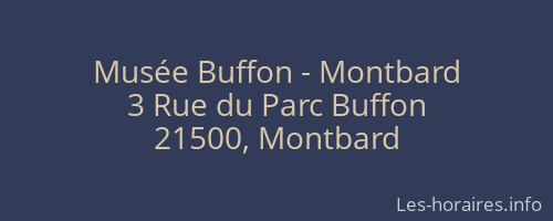 Musée Buffon - Montbard