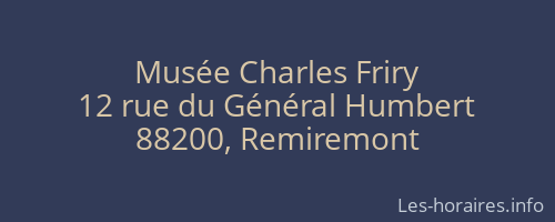 Musée Charles Friry