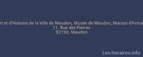 Musée d'Art et d'Histoire de la Ville de Meudon, Musée de Meudon, Maison d'Armande Béjart