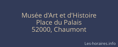 Musée d'Art et d'Histoire