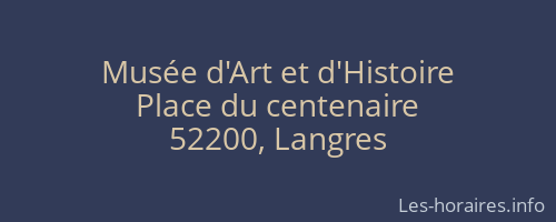 Musée d'Art et d'Histoire