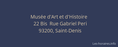 Musée d'Art et d'Histoire