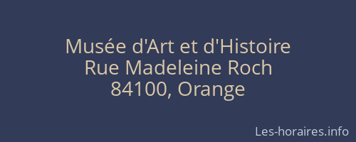 Musée d'Art et d'Histoire