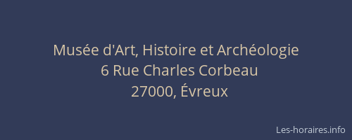 Musée d'Art, Histoire et Archéologie