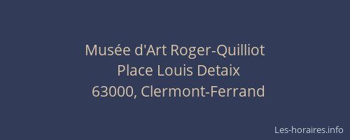 Musée d'Art Roger-Quilliot