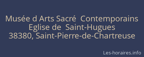 Musée d Arts Sacré  Contemporains