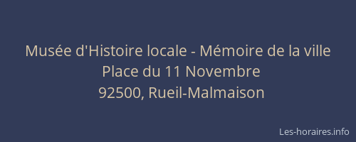 Musée d'Histoire locale - Mémoire de la ville