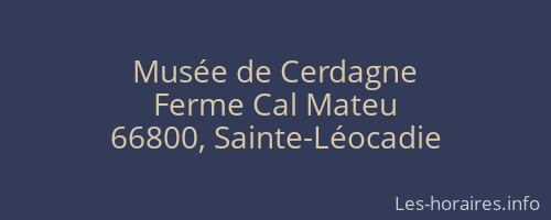 Musée de Cerdagne