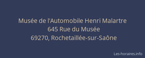 Musée de l'Automobile Henri Malartre