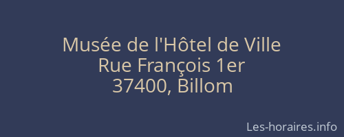 Musée de l'Hôtel de Ville