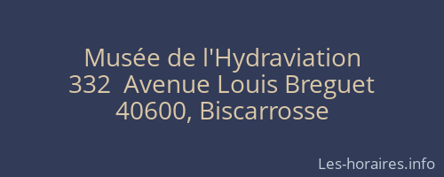 Musée de l'Hydraviation