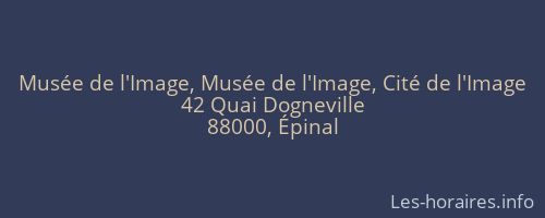 Musée de l'Image, Musée de l'Image, Cité de l'Image
