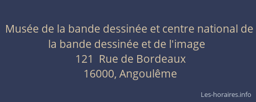 Musée de la bande dessinée et centre national de la bande dessinée et de l'image